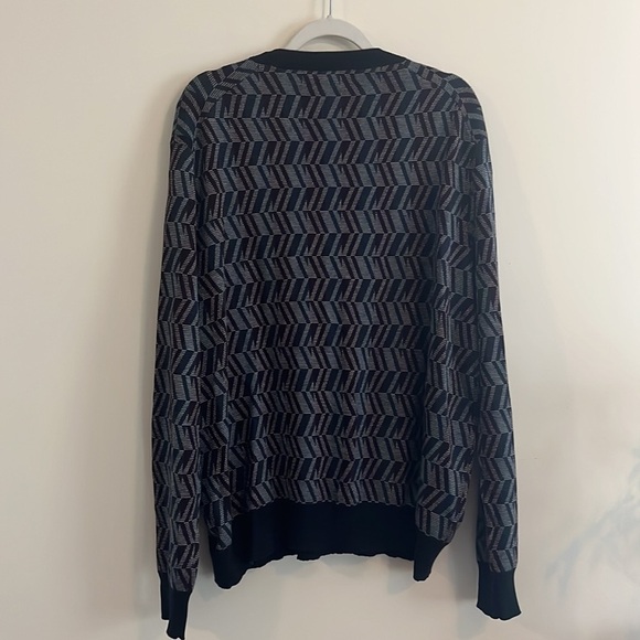 Perry Ellis Cotton Modal Geometric CrewNeck Sweater 90s 2X eclectic grandpa - Picture 6 of 6